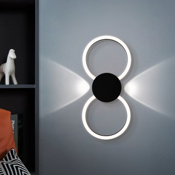 Eglo - LED stenska svetilka LED/20W/230V + LED/0,91W črna