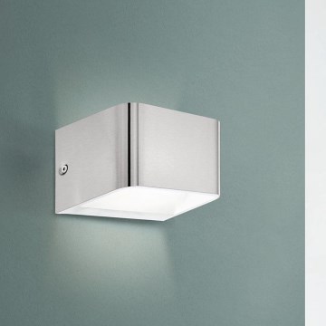Eglo - LED Stenska svetilka LED/6W/230V 3000K mat krom