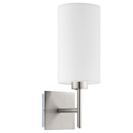 Eglo - LED Stenska svetilka TUNJA 1xE27/60W/230V mat krom/bela