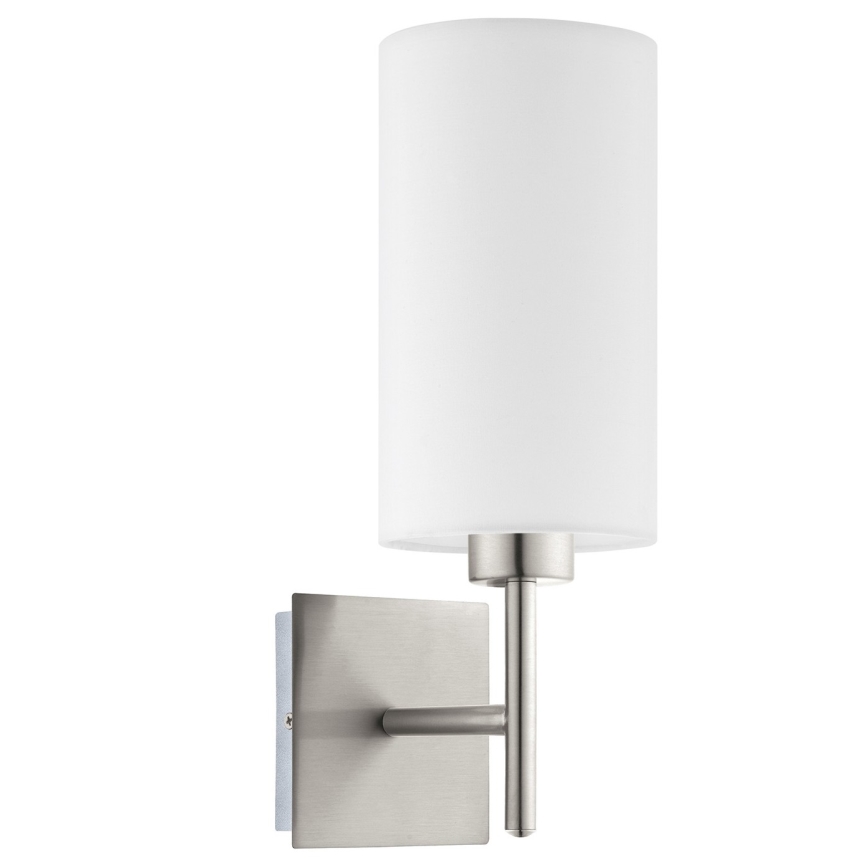 Eglo - LED Stenska svetilka TUNJA 1xE27/60W/230V mat krom/bela