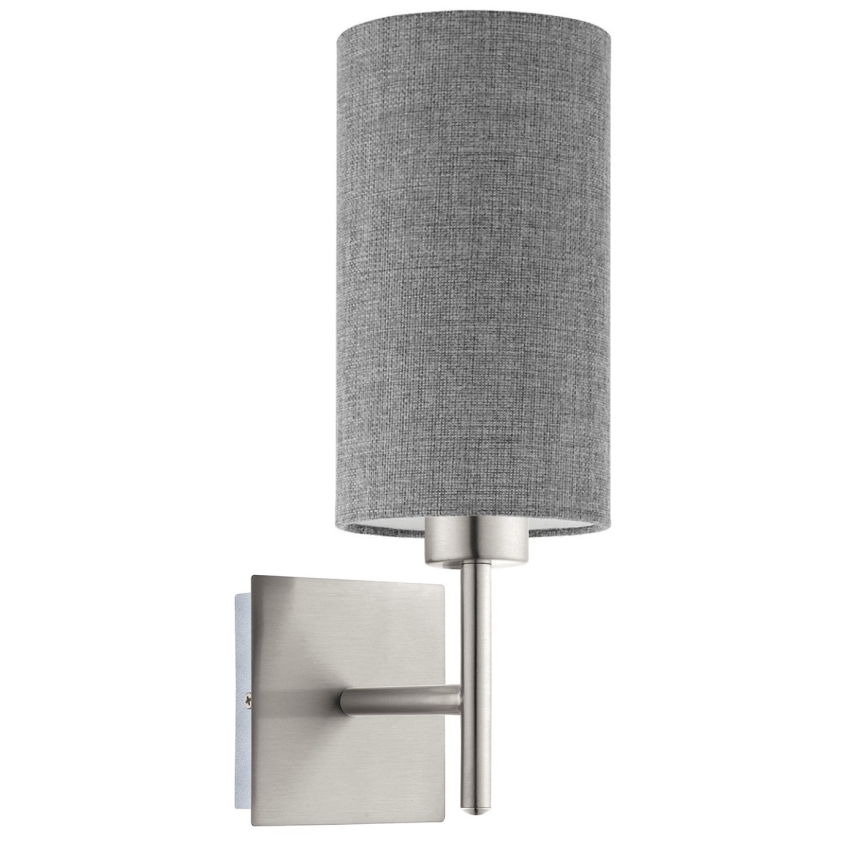 Eglo - LED Stenska svetilka TUNJA 1xE27/60W/230V mat krom/siva