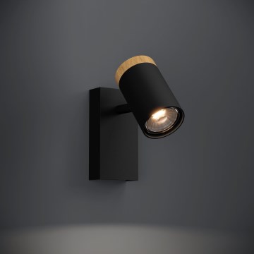 Eglo - LED Stenski reflektor 1xGU10/4,5W/230V 3000K črna/rjava
