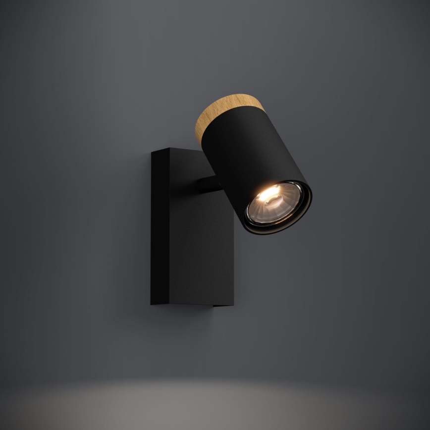 Eglo - LED Stenski reflektor 1xGU10/4,5W/230V 3000K črna/rjava