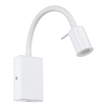 Eglo - LED Stenski reflektor z USB polnilcem 1xLED/3,5W/230V bela