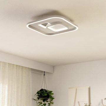 Eglo - LED Stropna svetilka 1xLED/16,2W/230V + 1xLED/9,2W 38x38 cm bela