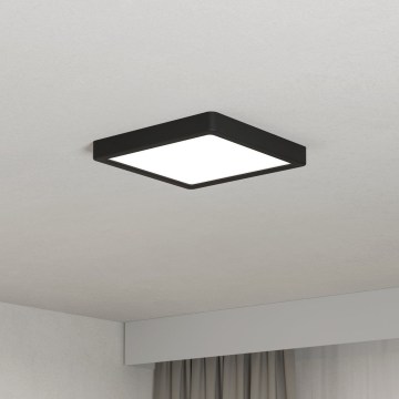 Eglo - LED stropna svetilka LED/10,5W/230V 2700/4000/6500K 22x22cm črna