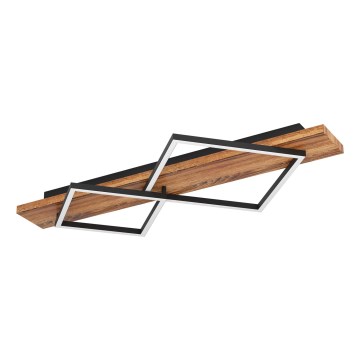 Eglo - LED stropna svetilka LED/13W/230V + LED/15W črna/rjava