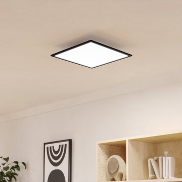 Eglo - LED stropna svetilka LED/18,8W/230V 2700/4000/6500K 40x40 cm črna