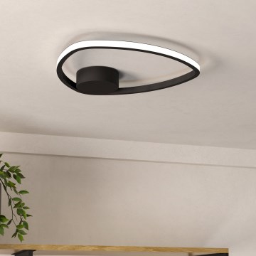 Eglo - LED stropna svetilka LED/9,7W/230V 2700/4000/6500K, premer 37,5 cm, črna
