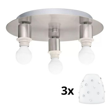 Eglo - LED Stropna svetilka MY CHOICE 3xE14/4W/230V mat krom/bela