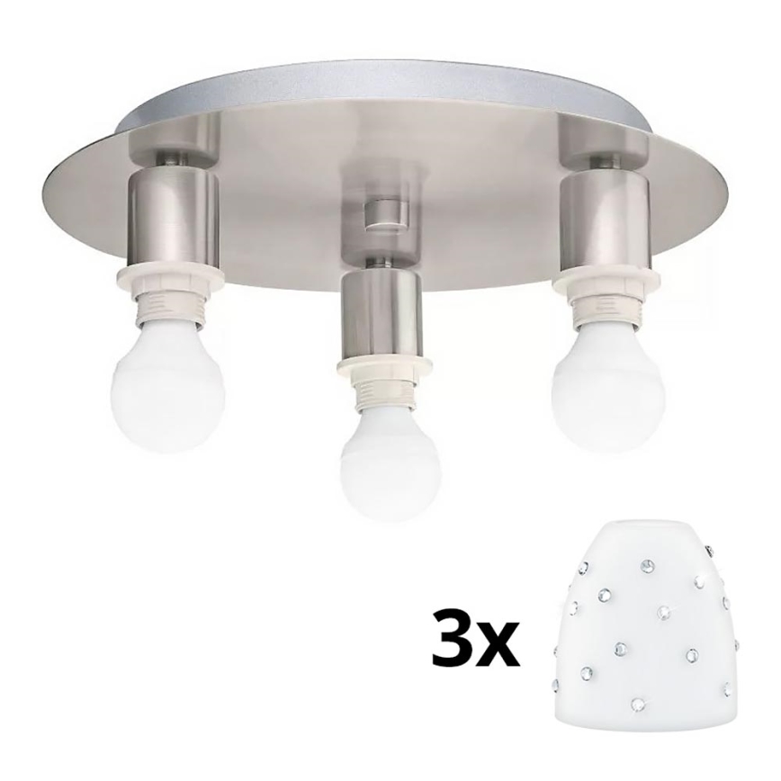 Eglo - LED Stropna svetilka MY CHOICE 3xE14/4W/230V mat krom/bela