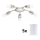 Eglo - LED Stropna svetilka MY CHOICE 5xE14/4W/230V  mat krom/bela