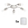 Eglo - LED Stropna svetilka MY CHOICE 5xE14/4W/230V  mat krom/bela