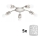 Eglo - LED Stropna svetilka MY CHOICE 5xE14/4W/230V  mat krom/bela