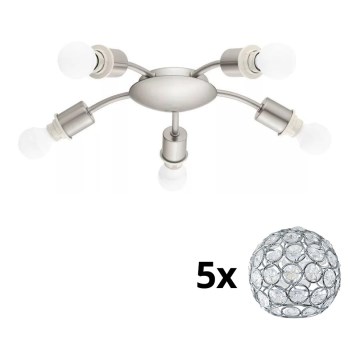 Eglo - LED Stropna svetilka MY CHOICE 5xE14/4W/230V  mat krom