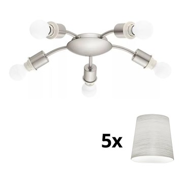 Eglo - LED Stropna svetilka MY CHOICE 5xE14/4W/230V  mat krom/krem barva