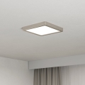 Eglo - LED stropno svetilo LED/10,5W/230V 2700/4000/6500K 22x22 cm mat krom
