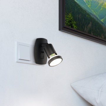 Eglo - LED svetilo za vtičnico 1xGU10/4,5W/230V črna