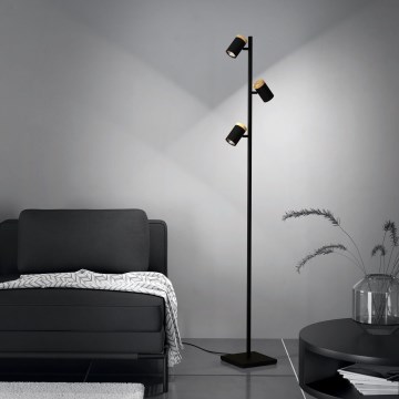Eglo - LED Talna svetilka 3xGU10/4,5W/230V 3000K črna/rjava