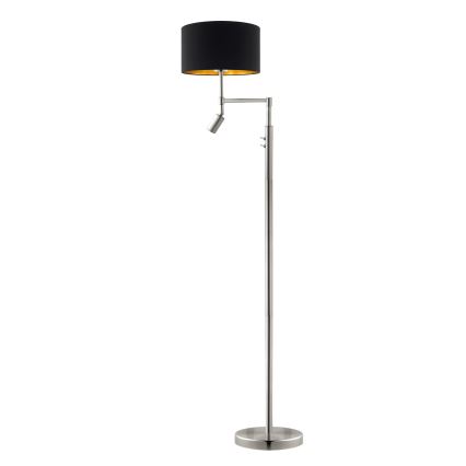 Eglo - LED Talna svetilka TUNJA 1xE27/60W/230V + LED/2,1W pr. 38 cm mat krom/črna