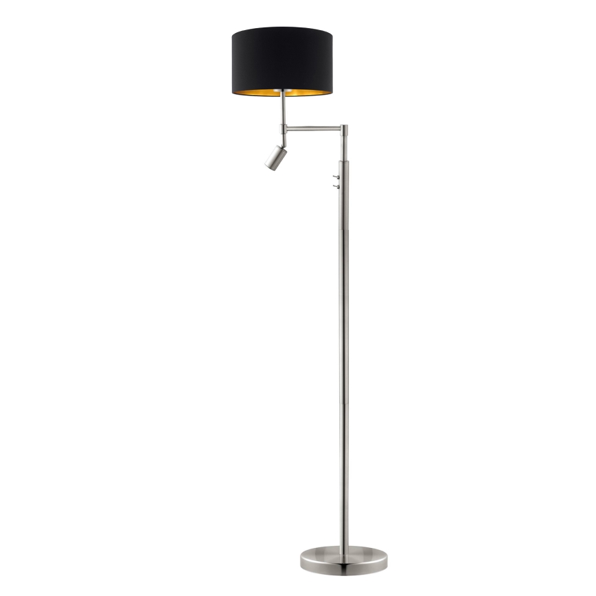 Eglo - LED Talna svetilka TUNJA 1xE27/60W/230V + LED/2,1W pr. 38 cm mat krom/črna