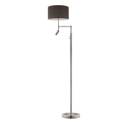 Eglo - LED Talna svetilka TUNJA 1xE27/60W/230V + LED/2,1W pr. 38 cm mat krom/rjava