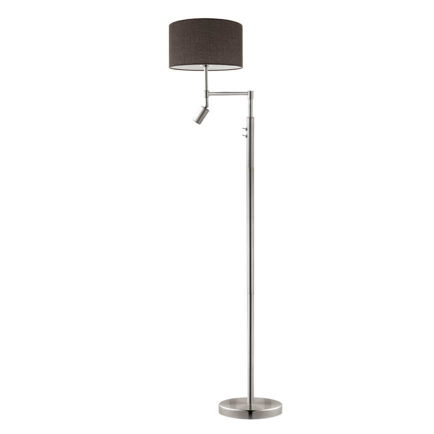Eglo - LED Talna svetilka TUNJA 1xE27/60W/230V + LED/2,1W pr. 38 cm mat krom/rjava