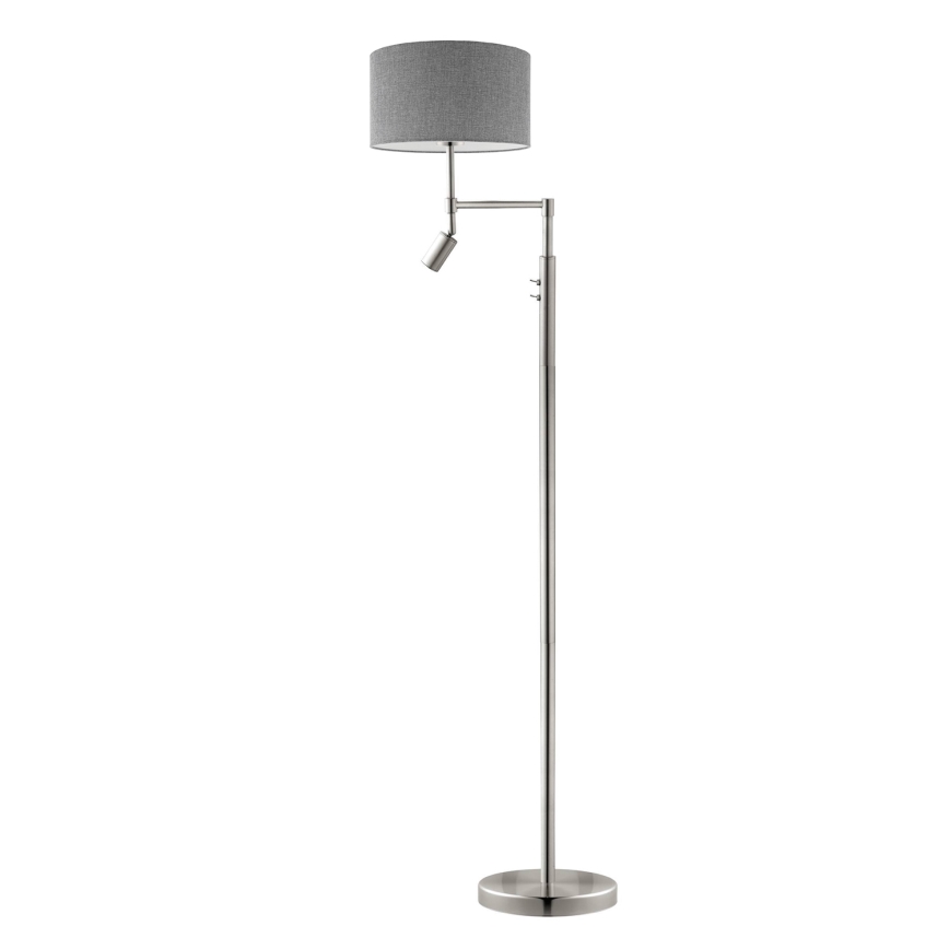 Eglo - LED Talna svetilka TUNJA 1xE27/60W/230V + LED/2,1W pr. 38 cm mat krom/siva