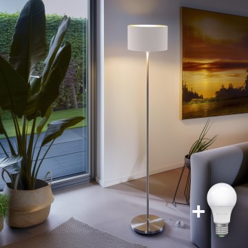 Eglo - LED Talna svetilka TUNJA 1xE27/60W/230V mat krom/bela