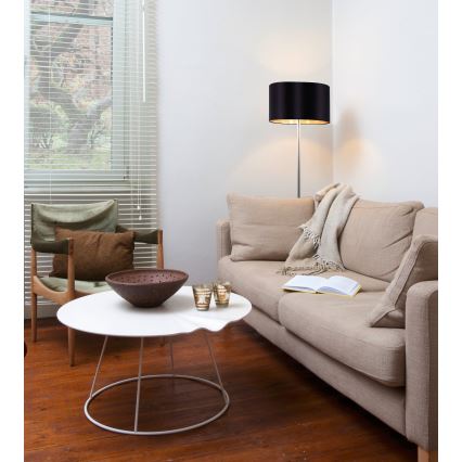 Eglo - LED  Talna svetilka TUNJA 1xE27/60W/230V mat krom/črna