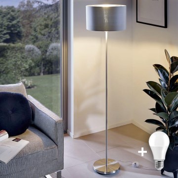 Eglo - LED  Talna svetilka TUNJA 1xE27/60W/230V mat krom/siva