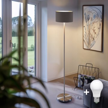 Eglo - LED  Talna svetilka TUNJA 1xE27/60W/230V mat krom/taupe