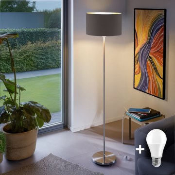 Eglo - LED  Talna svetilka TUNJA 1xE27/60W/230V mat krom/taupe