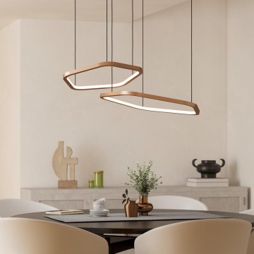 Eglo - LED zatemljiv lestenec na kablu LED/30W/230V 2200-6500K mesing + daljinski upravljalnik