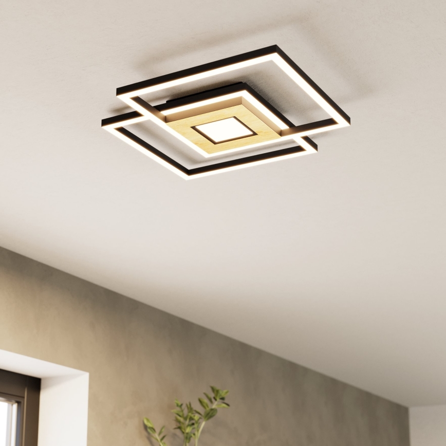 Eglo - LED Zatemnitvena stropna svetilka 2xLED/17W/230V +1xLED/4,2W 2700-6500K + Daljinski upravljalnik