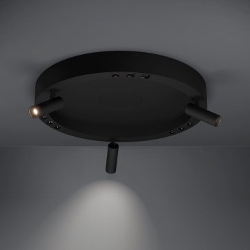 Eglo - LED Zatemnitvena stropna svetilka 3xLED/8W/230V + 3xLED/8,5W 3000K črna + Daljinski upravljalnik