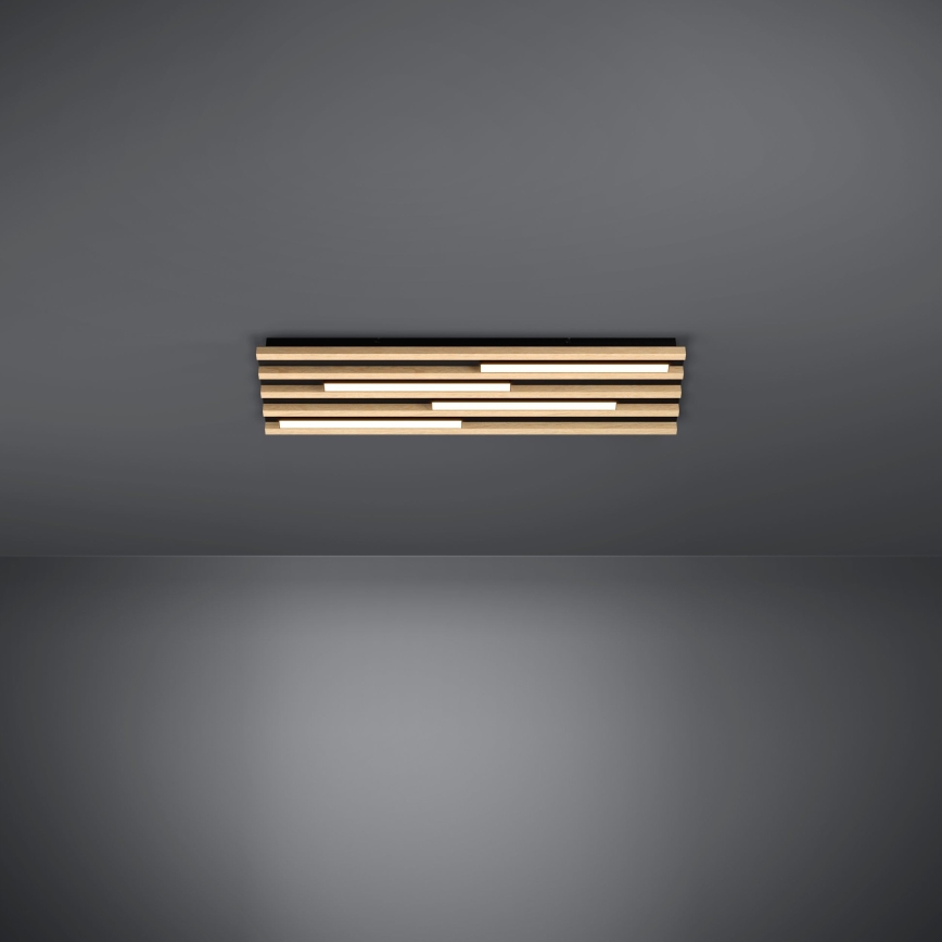 Eglo - LED Zatemnitvena stropna svetilka 4xLED/9W/230V 3000K 22x78 cm rjava