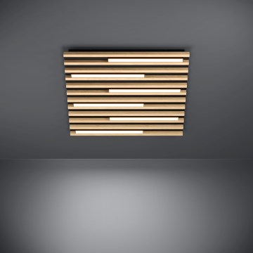 Eglo - LED Zatemnitvena stropna svetilka 6xLED/8,5W/230V 3000K 57,5x57,5 cm rjava