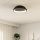 Eglo - LED Zatemnitvena stropna svetilka LED/12W/230V 2700-6500K črna + Daljinski upravljalnik