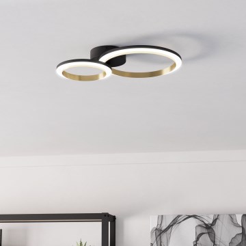 Eglo - LED Zatemnitvena stropna svetilka LED/12W/230V 4000K črna/zlata