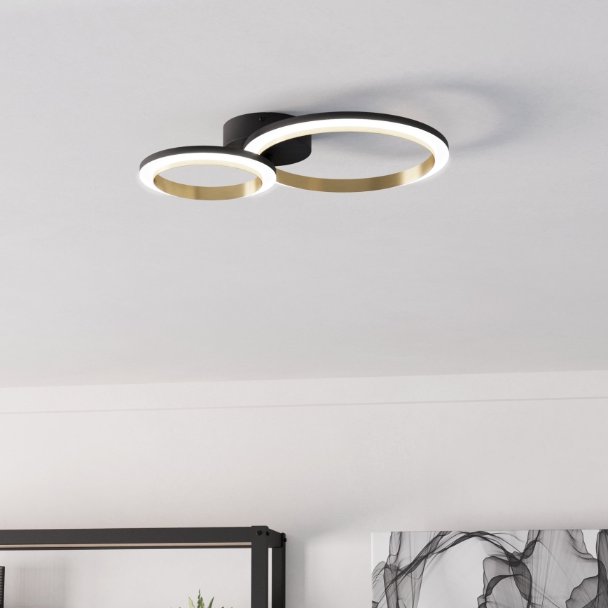 Eglo - LED Zatemnitvena stropna svetilka LED/12W/230V 4000K črna/zlata