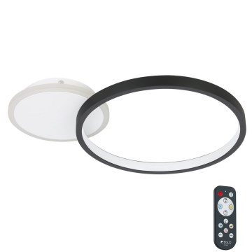 Eglo - LED Zatemnitvena stropna svetilka LED/15W/230V črna + Daljinski upravljalnik