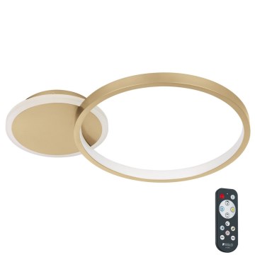 Eglo - LED Zatemnitvena stropna svetilka LED/15W/230V zlata + Daljinski upravljalnik
