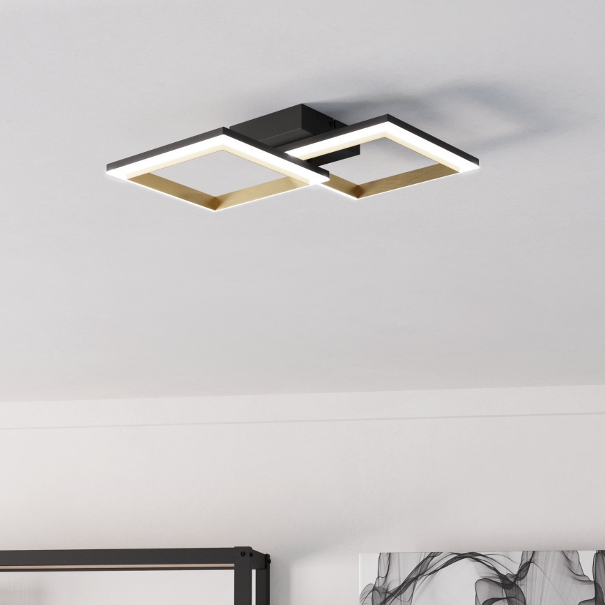 Eglo - LED Zatemnitvena stropna svetilka LED/18,4W/230V 4000K črna/zlata