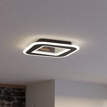 Eglo - LED Zatemnitvena stropna svetilka LED/20W/230V 2700-6500K črna + Daljinski upravljalnik