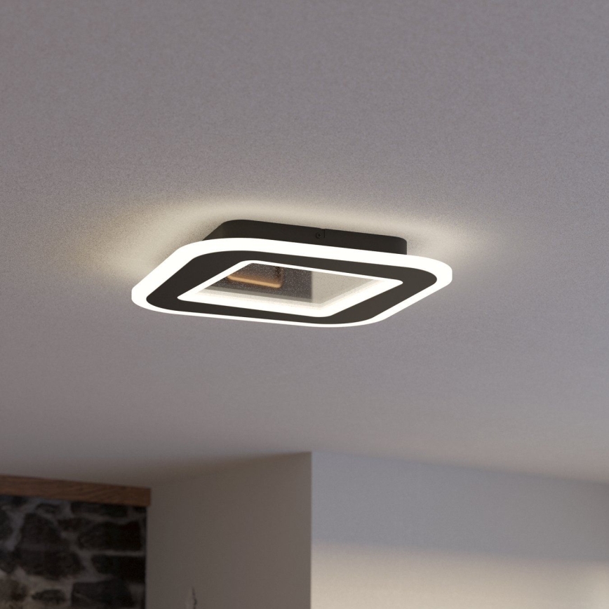 Eglo - LED Zatemnitvena stropna svetilka LED/20W/230V 2700-6500K črna + Daljinski upravljalnik