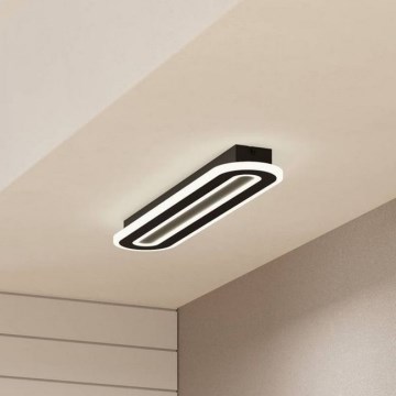 Eglo - LED Zatemnitvena stropna svetilka LED/20W/230V 2700-6500K črna + Daljinski upravljalnik