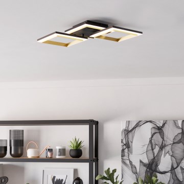 Eglo - LED Zatemnitvena stropna svetilka LED/20W/230V 4000K črna/zlata