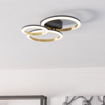 Eglo - LED Zatemnitvena stropna svetilka LED/20W/230V 4000K črna/zlata
