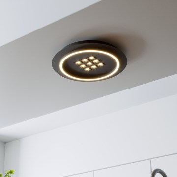 Eglo - LED Zatemnitvena stropna svetilka LED/21,4W/230V 2700-6500K črna + Daljinski upravljalnik
